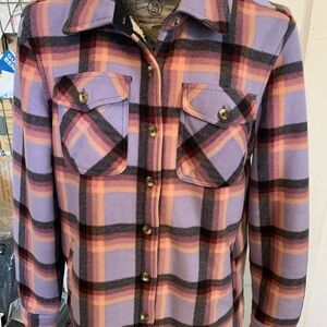 Plaid Women's Jacket in Purple and Pink